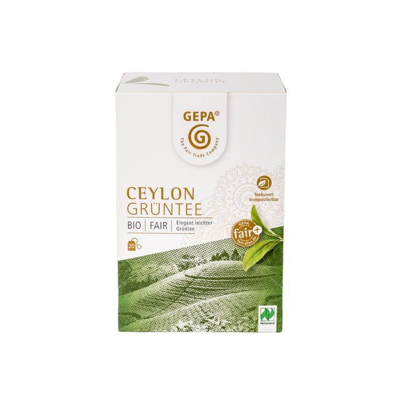 GEPA - The Fair Trade Company Bio Grüntee Ceylon Teebeutel - Produktbild