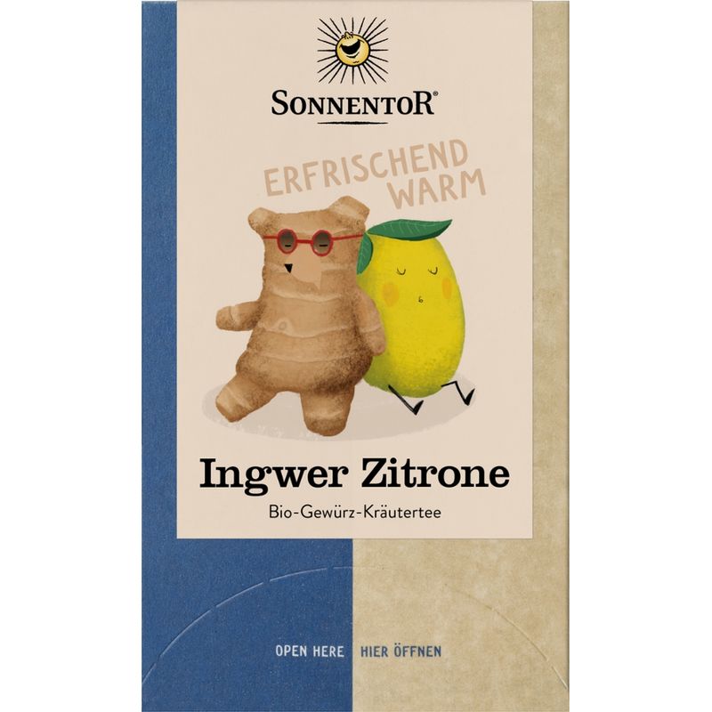 Sonnentor Ingwer Zitrone Tee, Doppelkammerbeutel - Produktbild