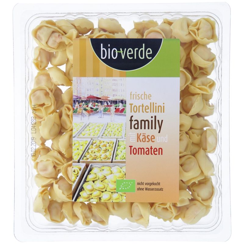 bio-verde Frische Tortellini "Family Pack" mit Käse-Tomatenfüllung 400 g - Produktbild