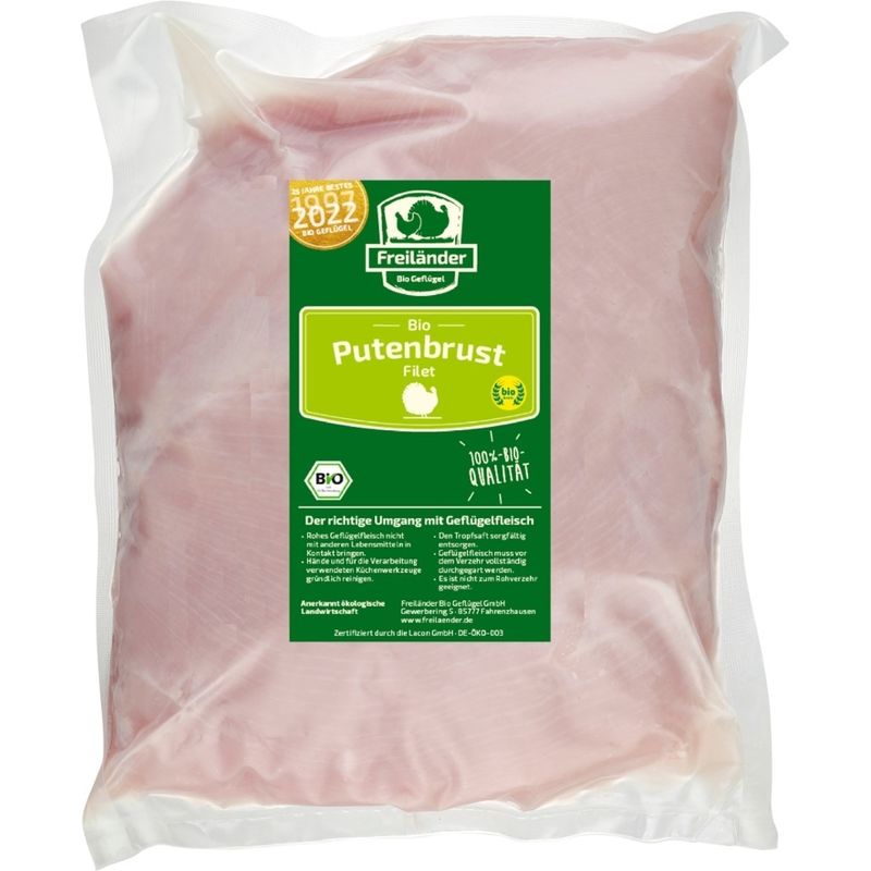 Freiländer Bio Geflügel Putenbrustfilet, Bio, frisch, einzeln vakuumiert - Produktbild