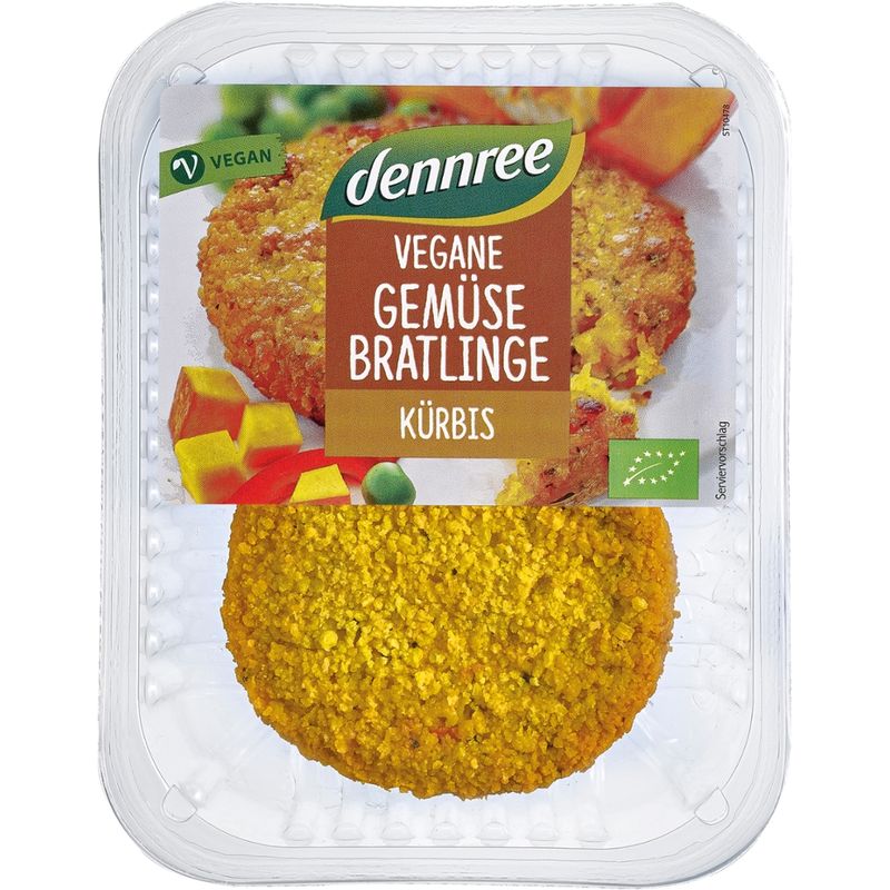 dennree Vegane Gemüsebratlinge Kürbis - Produktbild