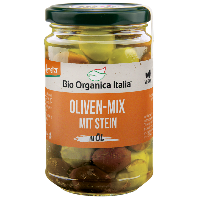 Bio Organica Italia Bio Organica Italia "Oliven Mix" mit Stein in Öl DEMETER 280 g - Produktbild