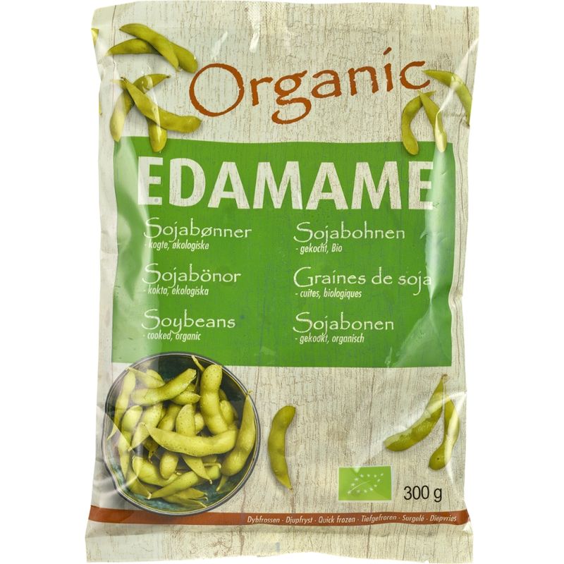 Nordic Seafood Bio Edamame, grüne Sojabohnen, ganz in der Schote, blanchiert, tiefgefroren - Produktbild