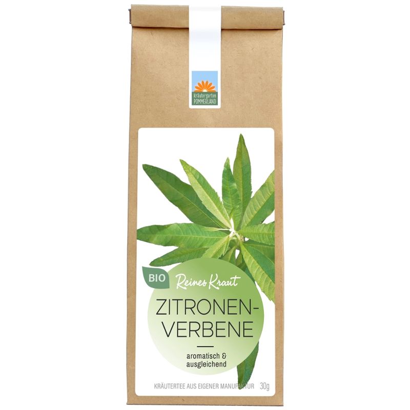 Kräutergarten Pommerland Bio Zitronenverbene in der Papiertüte - Lippia citriodora - Produktbild