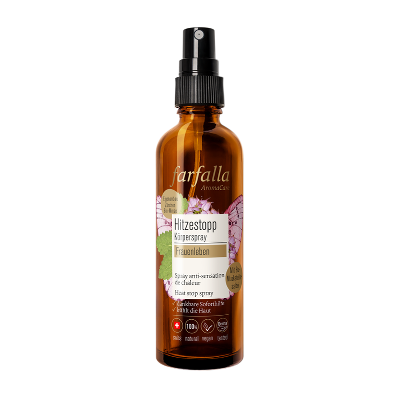 farfalla Frauenleben, Muskatellersalbei, Hitzestopp Spray, 75ml - Produktbild