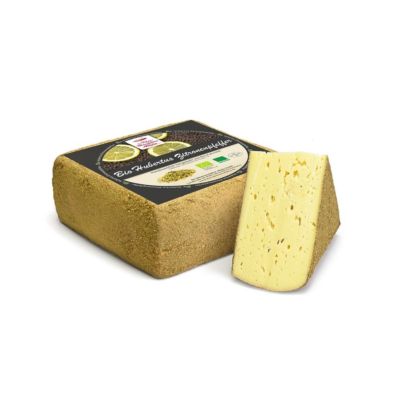Die Käsemanufaktur Allgäu  Bio Hubertus Zitronenpfeffer 50% Fett i. Tr. - Produktbild
