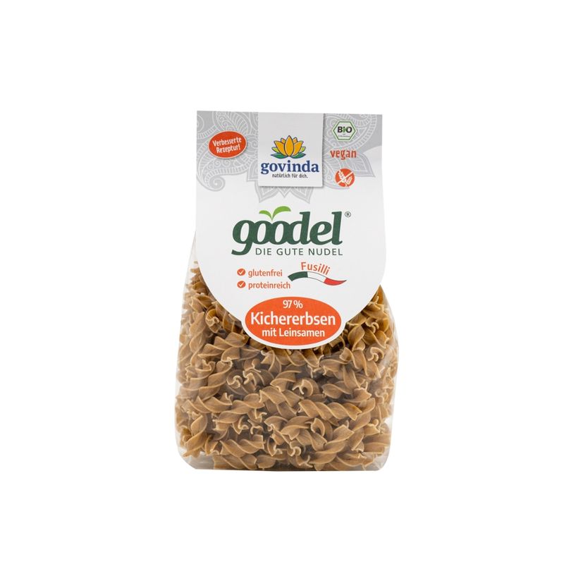 Govinda Goodel Fusilli Kichererbsen Leinsaat, BIO - Produktbild