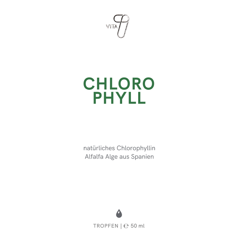 vita7 Chlorophyll Tropfen aus Alfalfa mit natürlichem Chlorophyllin, 50 ml - Produktbild