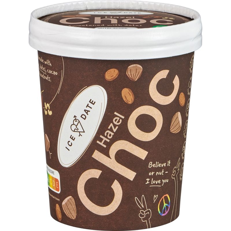iceDate Bio Hazel Choc-Eis, laktosefrei, glutenfrei, vegan - Produktbild