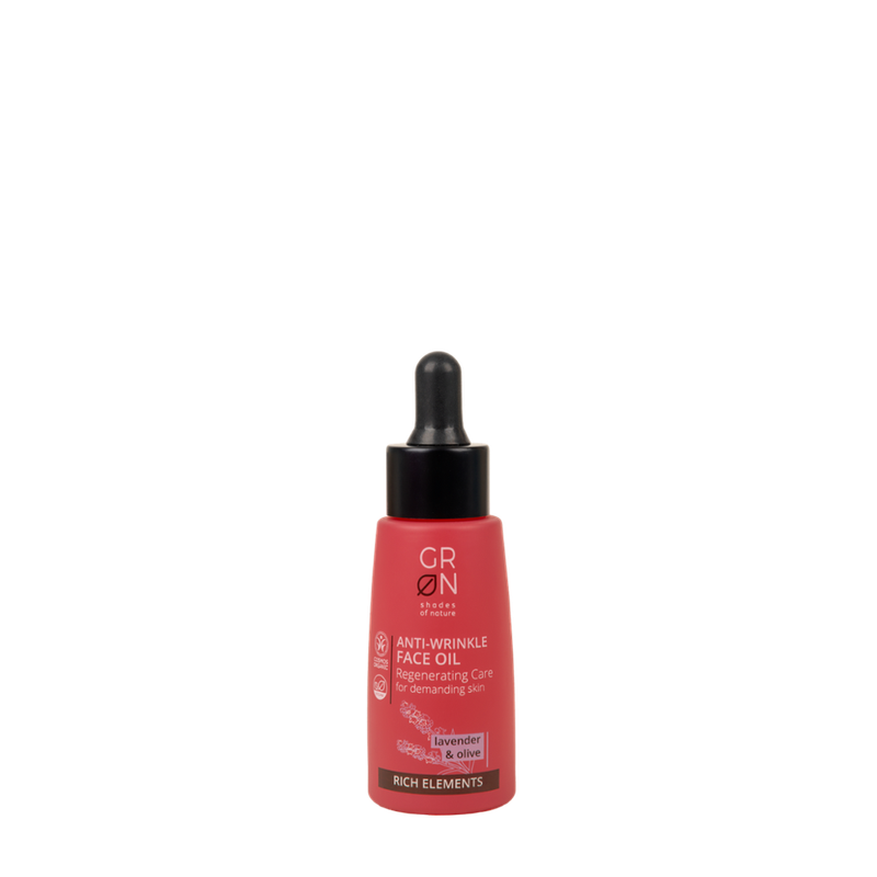 GRN GRN [GRÜN] Anti-Falten Gesichtsöl Regenierende Pflege Bio-Olive & Bio-Lavendel - Rich Elements - Produktbild