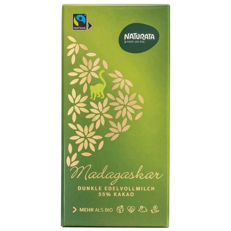 NATURATA Madagaskar dunkle Edelvollmilch 55% - Produktbild