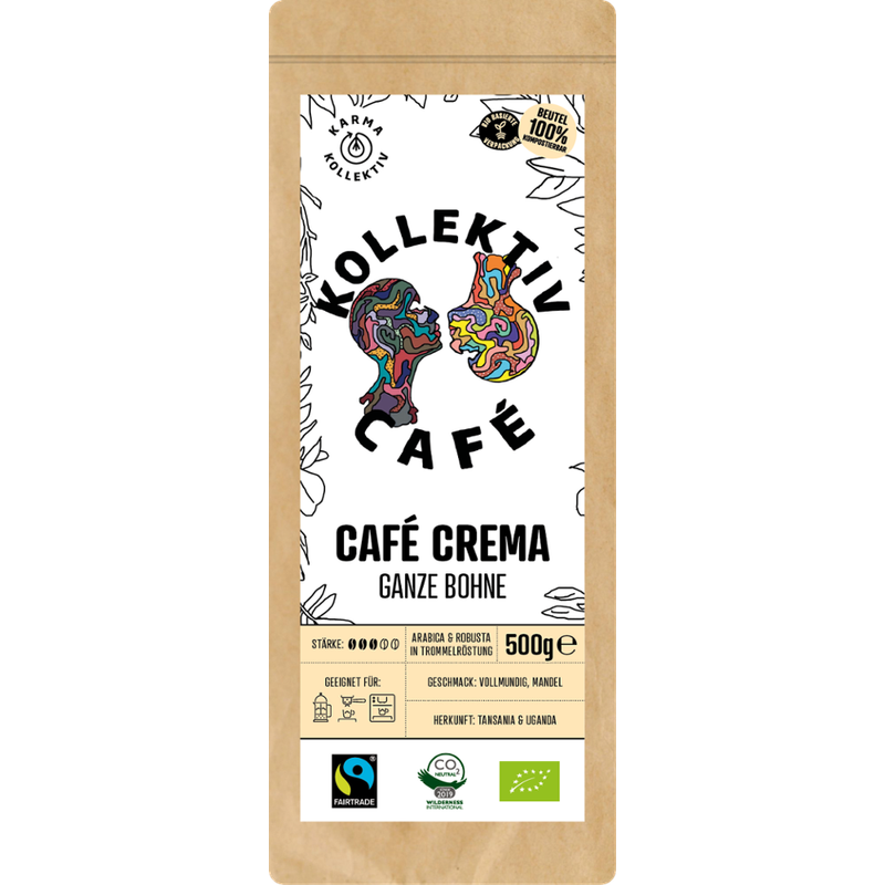 KollektivCafé KollektivCafé Cafe Crema, Bio-Röstkaffee aus ganzen Bohnen - Produktbild