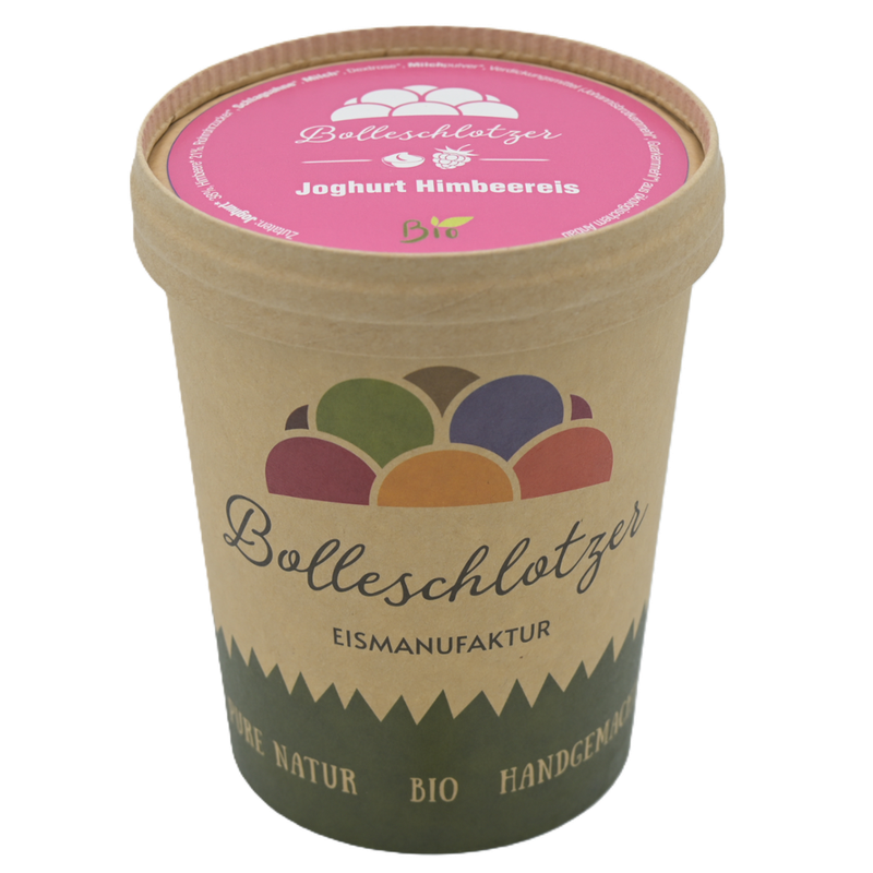 Bolleschlotzer Joghurt Himbeere Bio-Eis 425 ml Becher - Produktbild