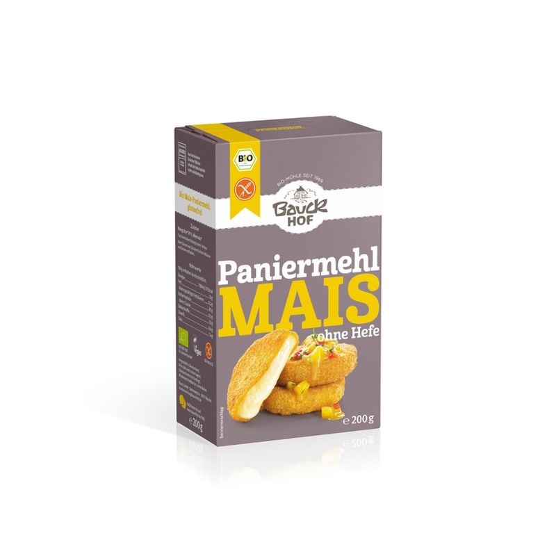 Bauck Mühle Mais Paniermehl ohne Hefe glutenfrei Bio - Produktbild