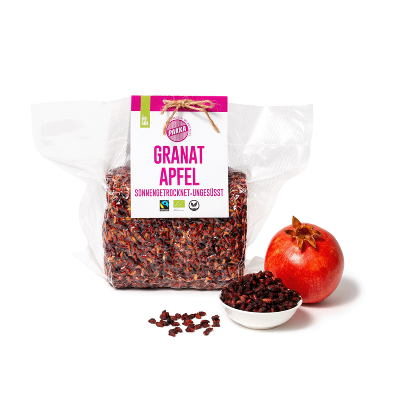 Pakka Granatapfel getrocknet, Bio & Fairtrade, 1kg - Produktbild