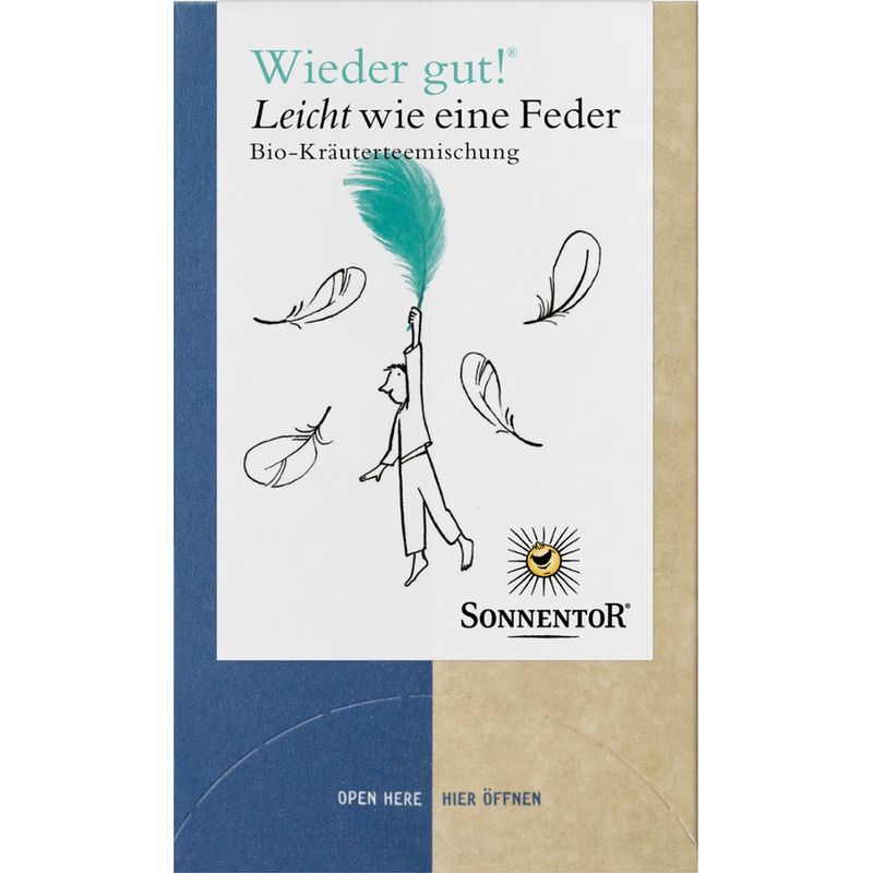Sonnentor Leicht wie eine Feder® Tee Wieder gut!®, Doppelkammerbeutel - Produktbild