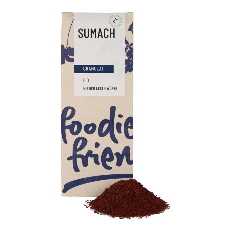 foodie & friends BIO Sumach granulat in einer kompostierbaren Tüte - Produktbild
