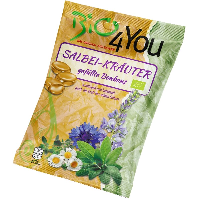 Bio4You Bio-Bonbon-Salbei-Kräuter, gefüllt - Produktbild