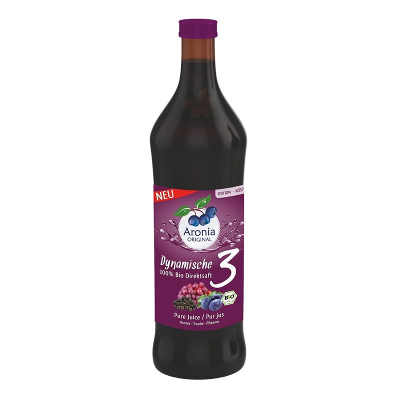 Aronia ORIGINAL Bio Dynamische 3 100% Direktsäfte - Produktbild