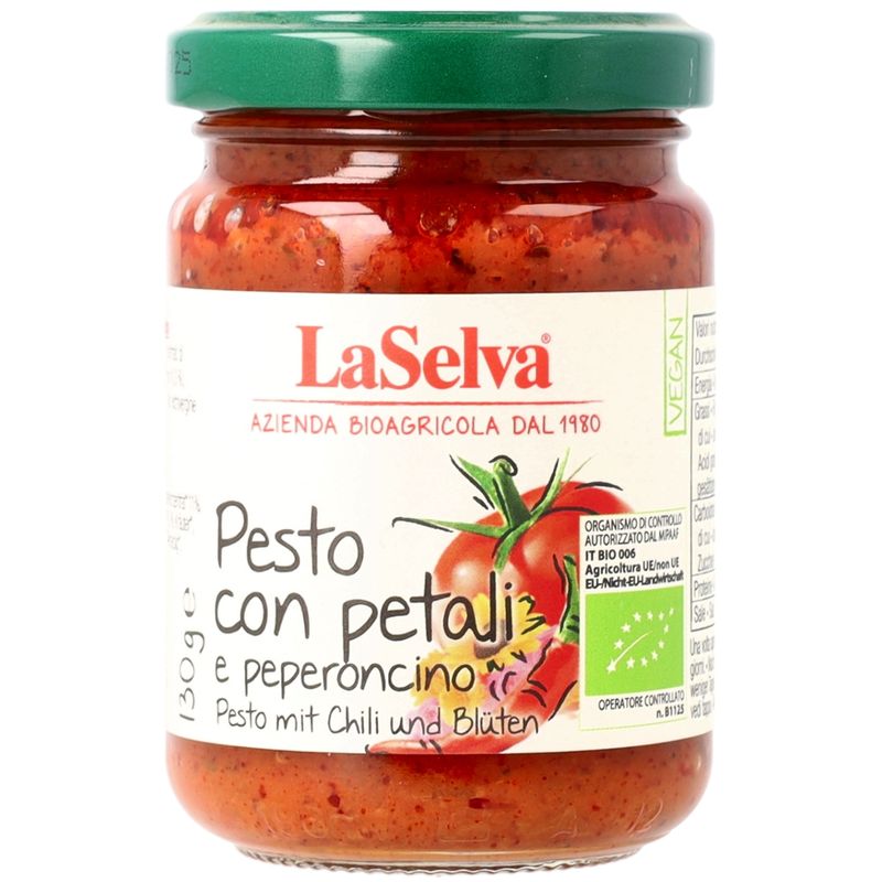 LaSelva Pesto mit Chili und Blüten - Tomaten Würzpaste - Produktbild