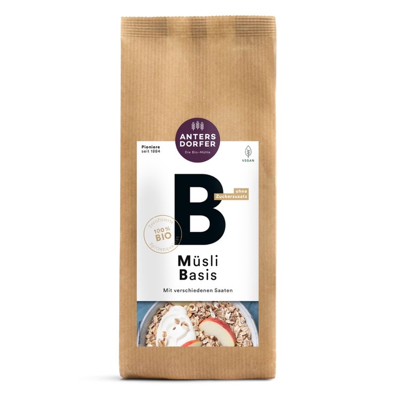 Antersdorfer - Die Bio-Mühle Bio Müsli Basis (mit verschiedenen Saaten) - Produktbild