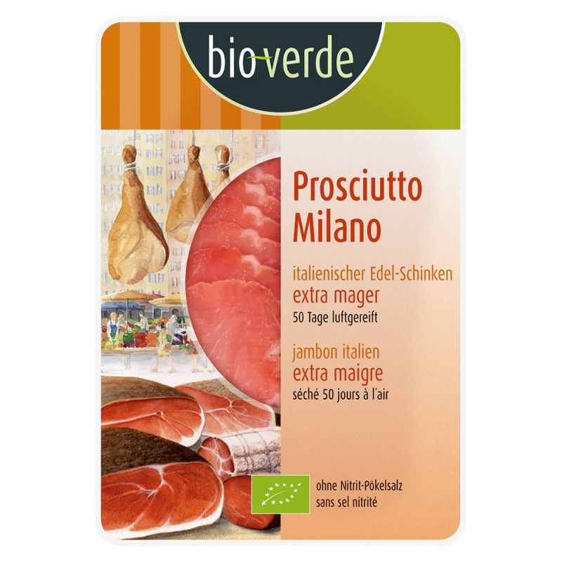bio-verde Prosciutto Milano Aufschnitt aus Italien 80 g - Produktbild