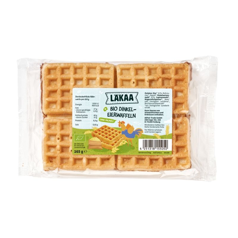 Läkaa Bio Dinkel-Eierwaffeln mit Bourbon-Vanille - Produktbild