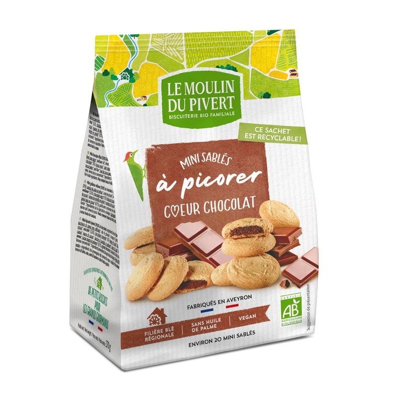 Le Moulin du Pivert Mini-Kekse mit Schokoladenfüllung - Produktbild