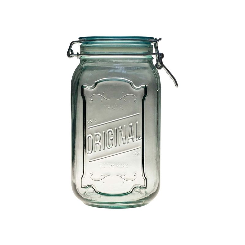 memo Handelsware Vorratsglas "Original" aus Recyclingglas, transparent, 1,9 l - Produktbild