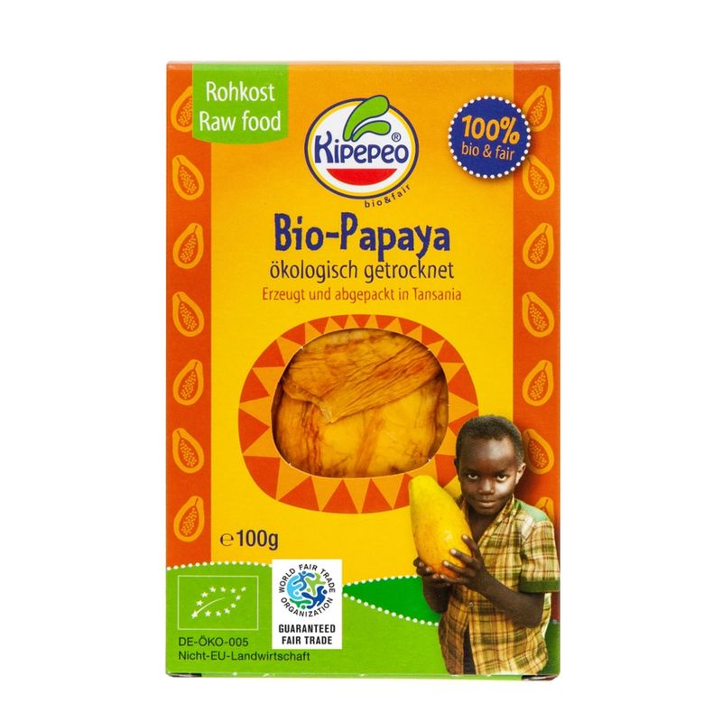 Kipepeo Bio-Papaya getrocknet bio & fair Rohkost Tansania - Produktbild