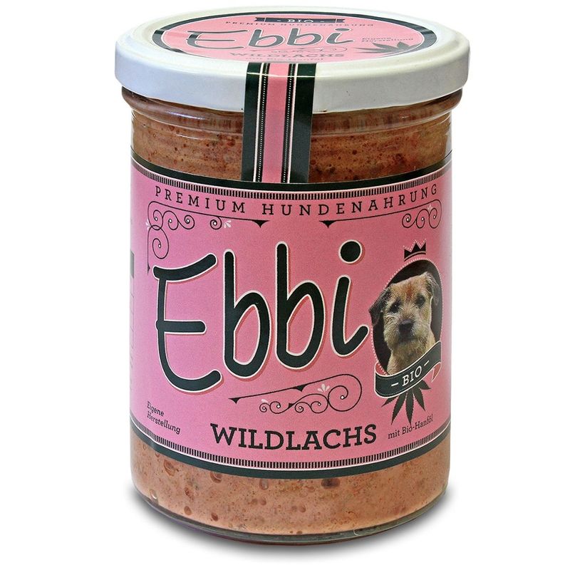 Wuff & Mau Heimtiernahrung  Ebbi Wildlachs mit Bio-Hanföl 400g - Produktbild