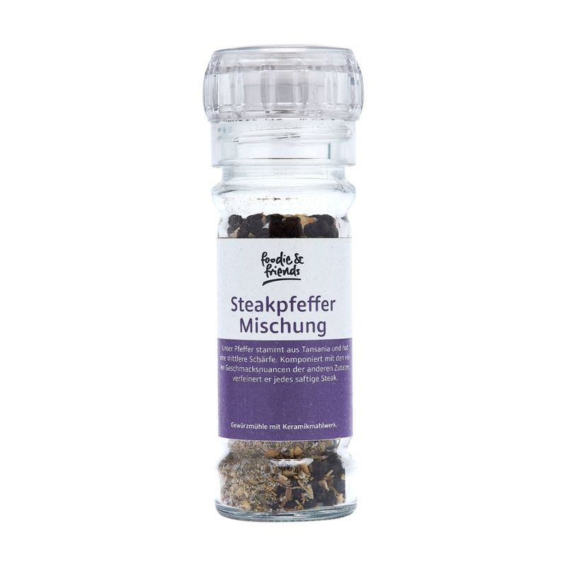 foodie & friends Keramikmühle BIO Steakpfeffer - Produktbild