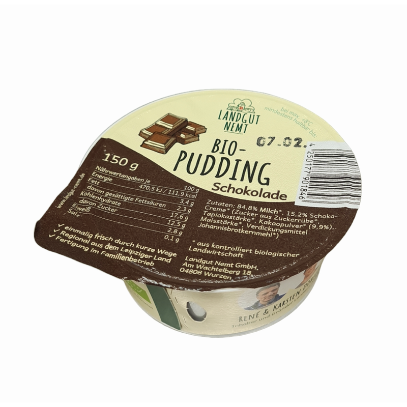 Landgut Nemt Bio-Pudding Schokolade 150g mind. 3,5% Fett - Produktbild