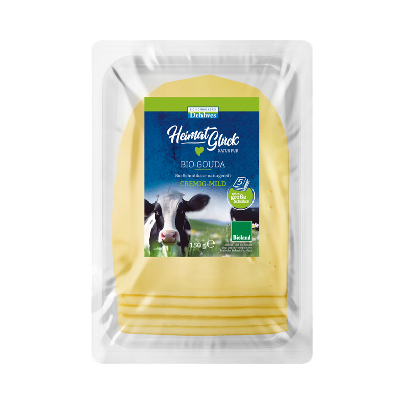 HeimatGlück BIO-Gouda Scheiben mit mind. 50 % Fett i.Tr. - Produktbild