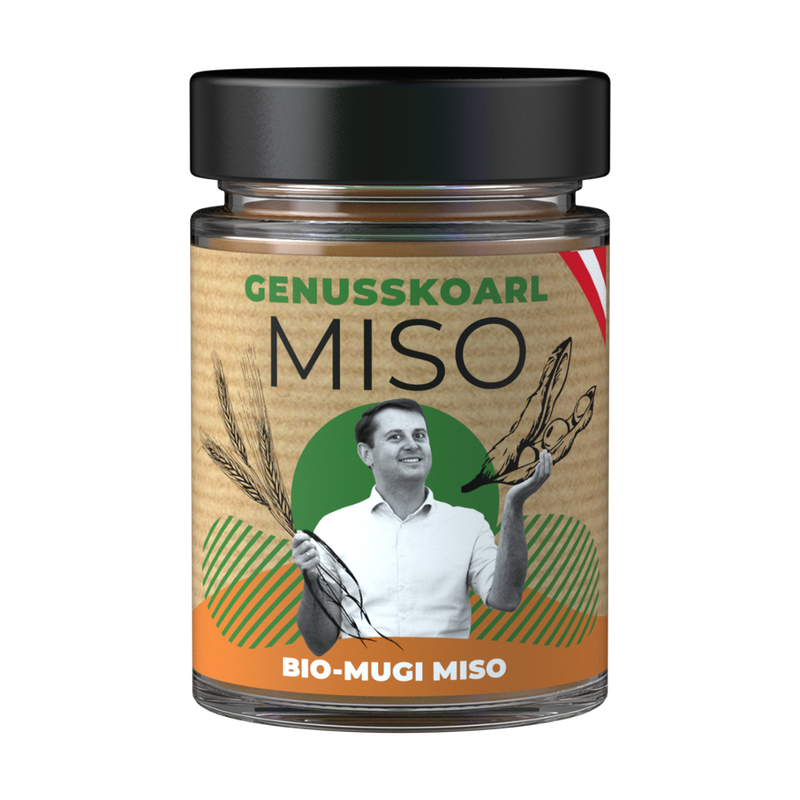 Genusskoarl klassisches Mugi Miso - bio - 190g - traditionell fermentriert aus Sojabohnen und Rollgerste - 100% Bio aus Österreich - Produktbild