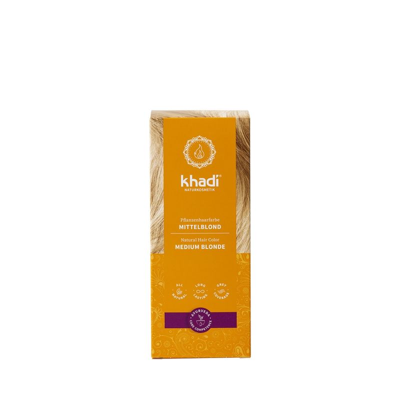 khadi Naturprodukte khadi Pflanzenhaarfarbe Mittelblond - Produktbild