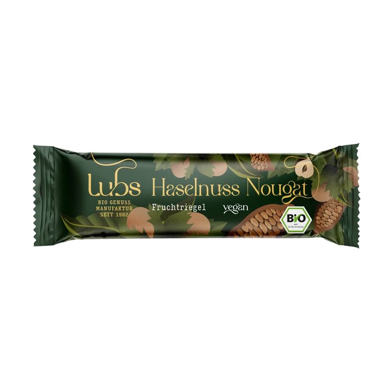 Lubs Haselnuss Nougat Fruchtriegel, Bio - Produktbild