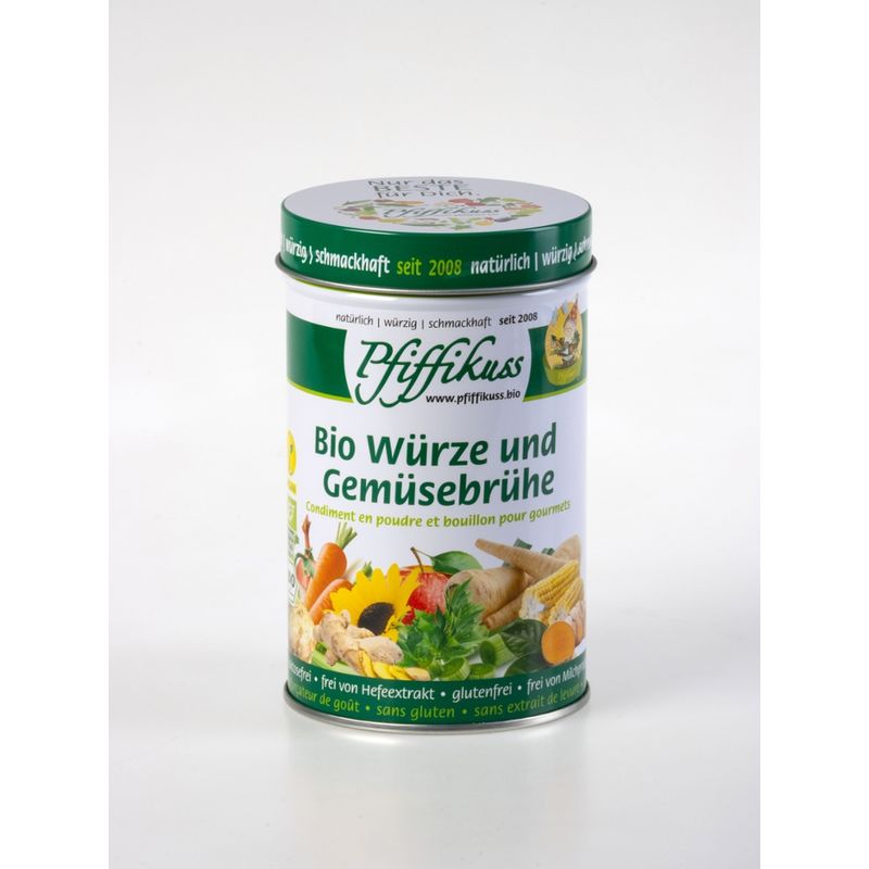 Pfiffikuss Gutes von der Reichenau Bio Würze und Gemüsebrühe Jubiläumsdose 250g - Produktbild