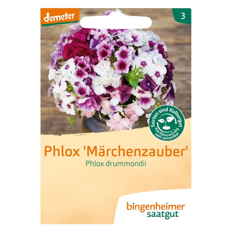 Bingenheimer Saatgut Phlox drummondii - Blumen (Saatgut) - Produktbild