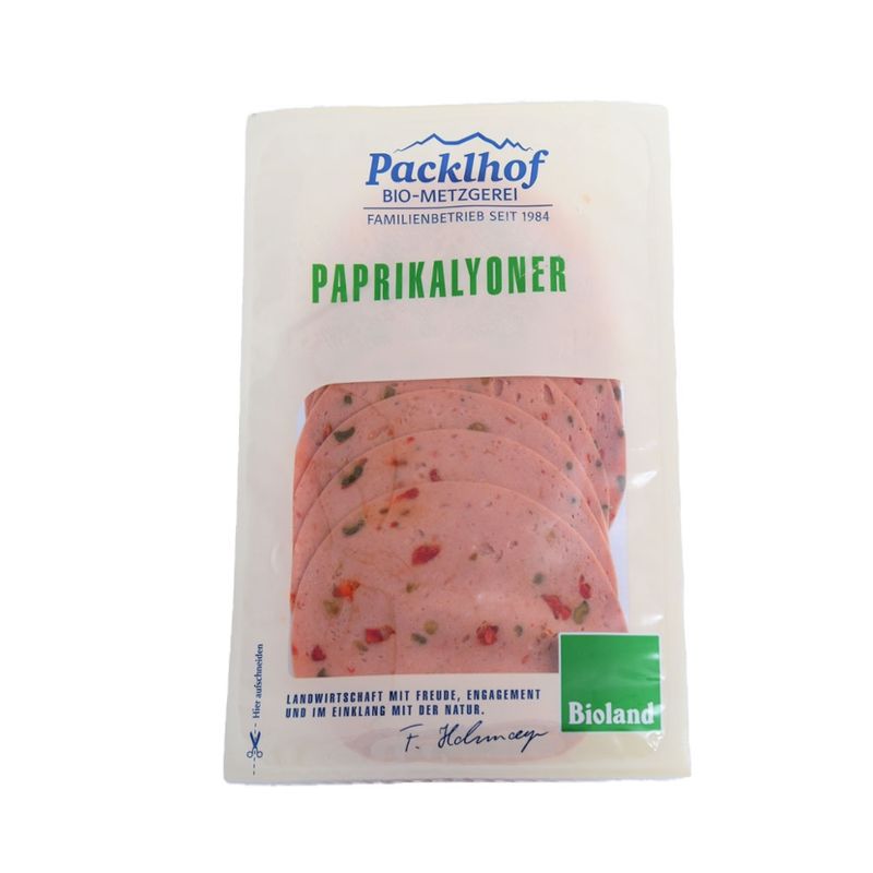 Packlhof Paprikalyoner, geschnitten 100g GS/MAP/VAC - Produktbild