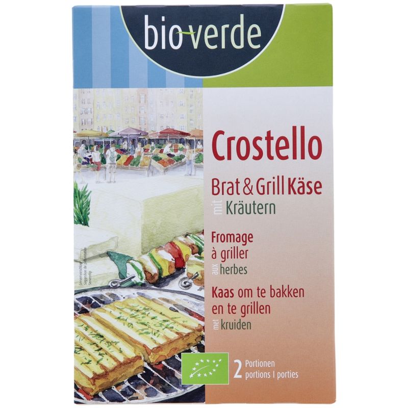 bio-verde Crostello mit mediterranen Kräutern, Brat- und Grillkäse 2 x 100 g - Produktbild