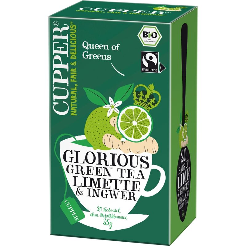 Cupper Grüner Tee Limette Ingwer - Produktbild