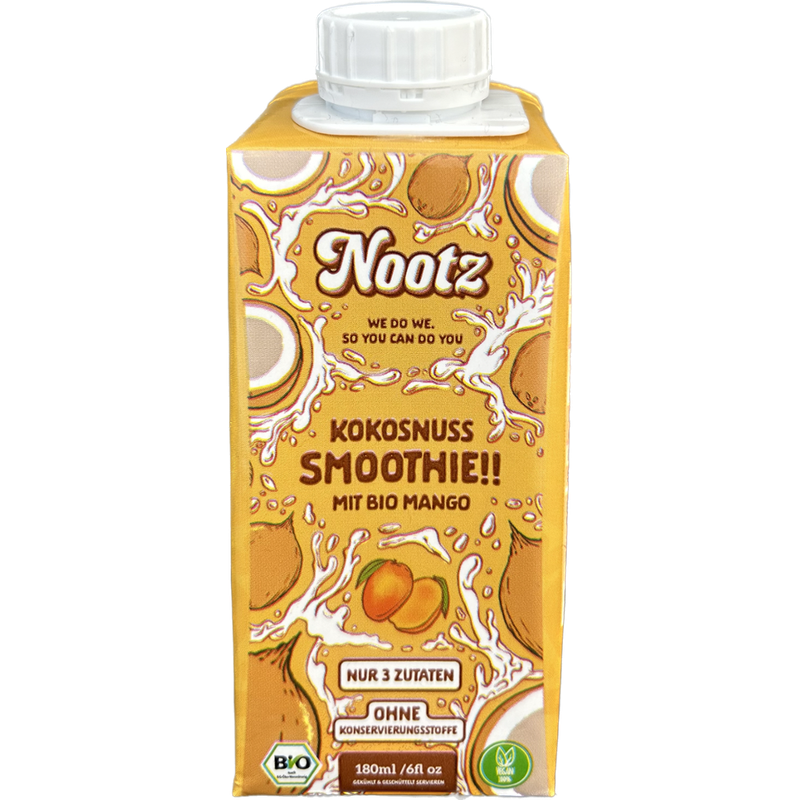 Nootz Nootz Bio Kokosnuss Smoothie - Mango 180 ml - Produktbild