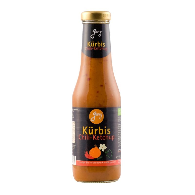 Georg Kürbis Ketchup Chili, scharf - vegan - ohne Tomate - aus Hokkaidokürbis - wenig Zucker - Produktbild