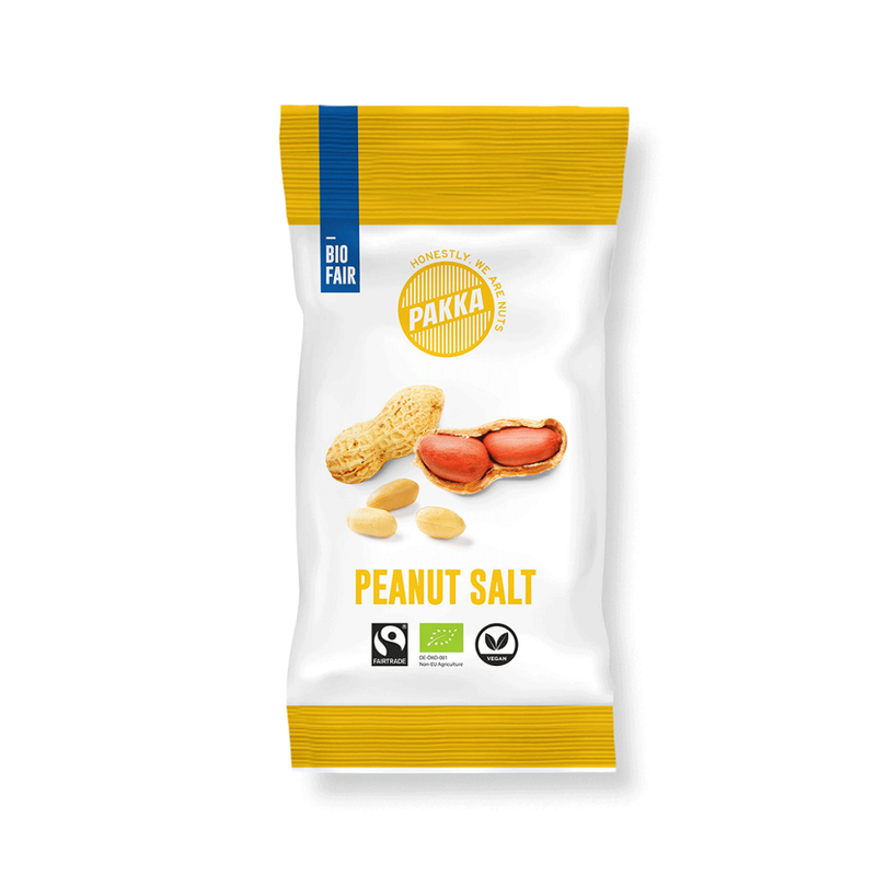 Pakka Erdnüsse geröstet mit Salz, Bio & Fairtrade, 35g - Produktbild