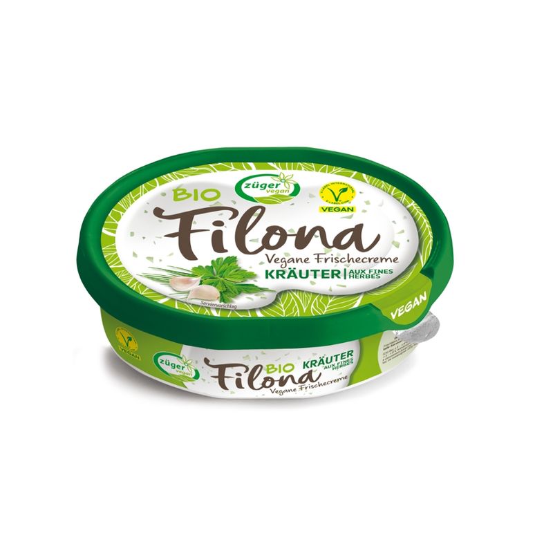Züger Frischkäse AG Züger Filona Bio veganeFrischecreme Kräuter150g - Produktbild