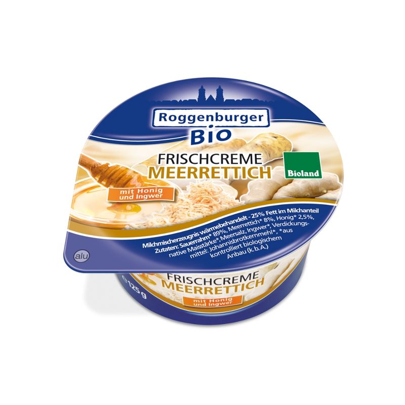 Roggenburger Bio Roggenburger Bio Frischcreme Meerrettich 125 g - Produktbild