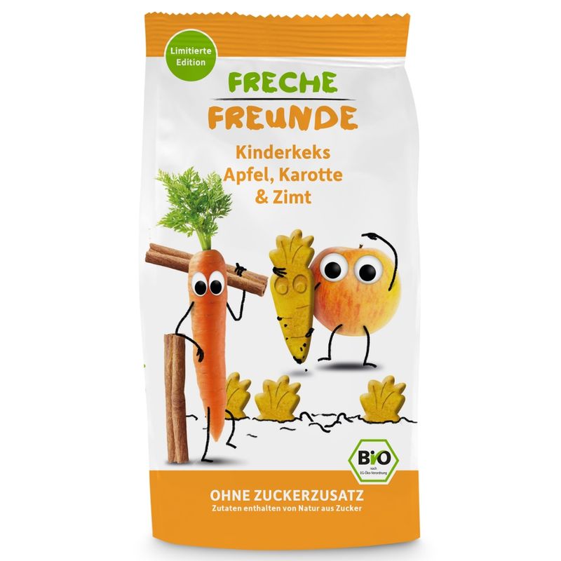 Freche Freunde Freche Freunde Bio Kinderkeks Apfel, Karotte & Zimt 125g - Produktbild