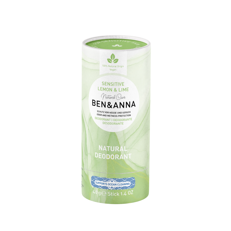 Ben&Anna Natural Care Ben&Anna Natural Care Papertube Deodorant Sensitive Lemon&Lime 40g - Produktbild