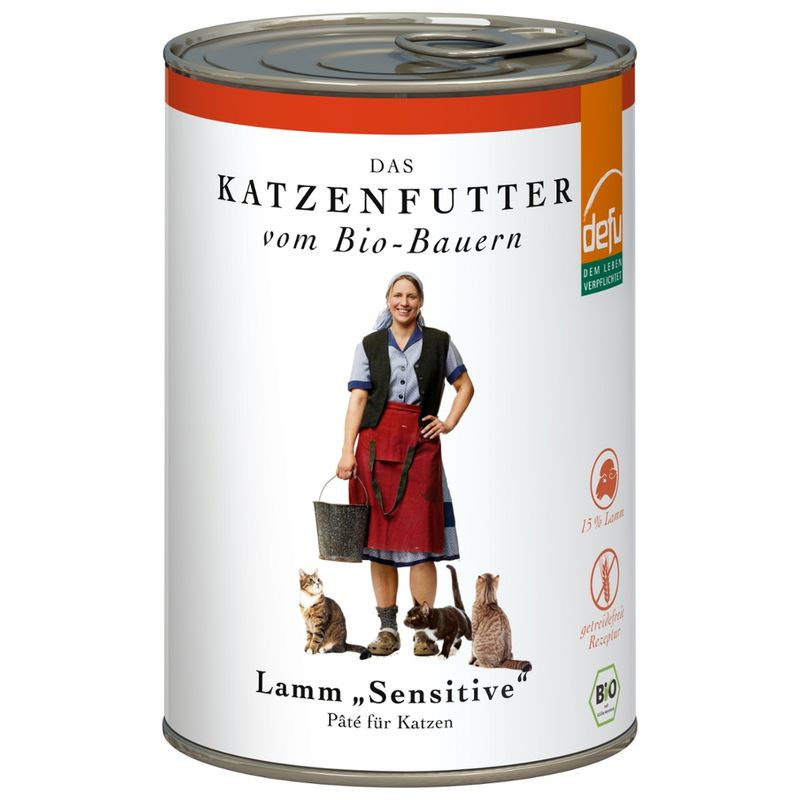 defu - Das Tierfutter vom Bio-Bauern Katze Lamm "Sensitive" - Produktbild